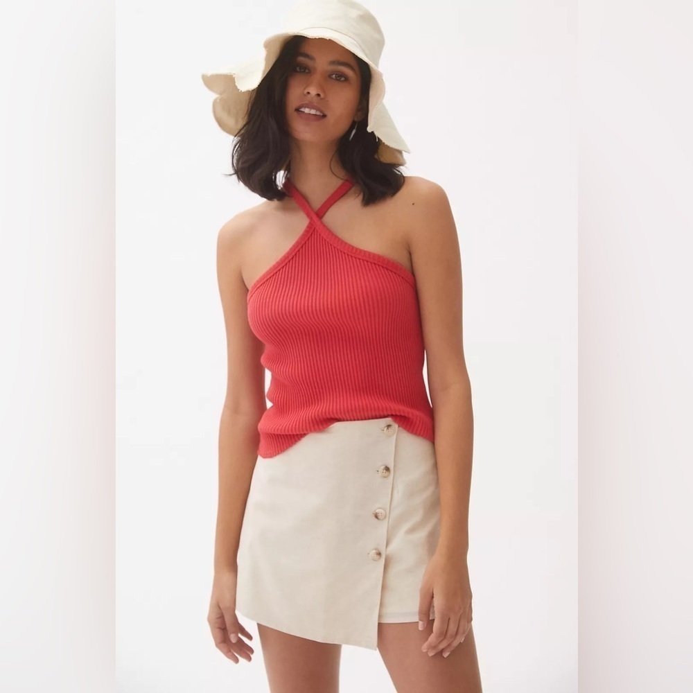 NWT Size L - Anthropologie T.La Ribbed Halter Tank